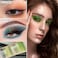 15 Color Green Eyeshadow PaletteHighly Pigmented Green Eyeshadow Matte Shimmer Makeup PalleteLong Wear Waterproof Eye Shadow Pallete Glitter Eyeshadow Pallets for Women