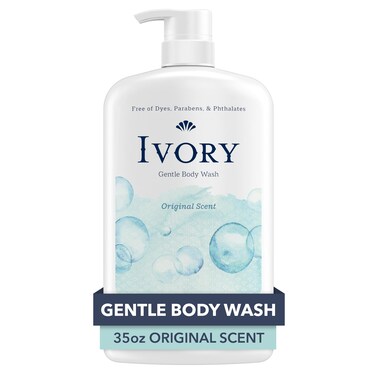 Ivory Gentle Body Wash Designed for the Whole Family Free of Dyes Heavy Perfumes Parabens Phthalates  Silicones Original Scent 35 oz