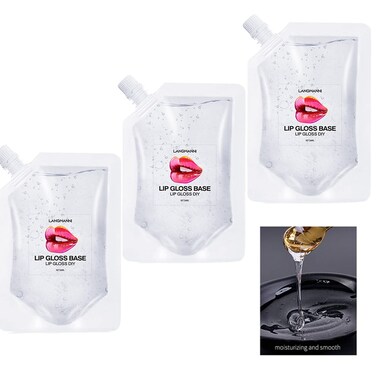 Lip Gloss Base 150ML Clear Moisturizing Versagel Base Gel for DIY Handmade Lip Gloss Lipstick Ingredient Safety  507oz 3 Pack x 50ML