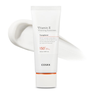 COSRXDaily SPF 50 Vitamin E Vitalizing Sunscreen for Face UVAUVB Protection Lightweight No White Cast for All Skin Tones Semi Matte Finish Sebum Balancing Korean Skin Care