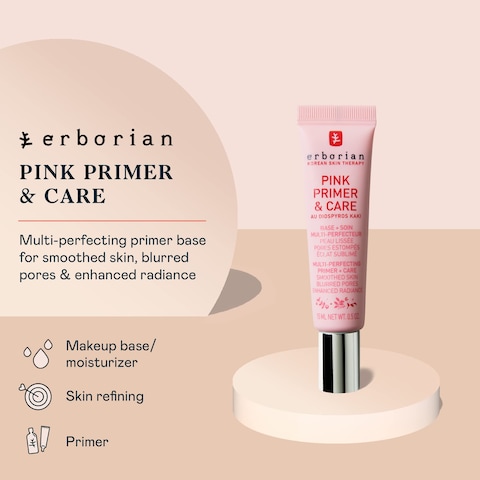 ErborianPink Primer  Care Multifunctional Facial Cream Balm  Primer Sets Makeup Pore Minimizing Skin Moisturizing and Smoothing Effects for All Skin Types  Korean Skincare  05 fl oz