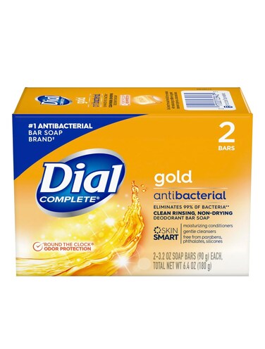 DialGold Antibacterial Deodorant Soap 2 Pack Total Net Wt 64 oz