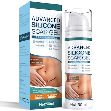 Advanced Scar Cream Silicone Scar Gel Treats Old and New Scars Reduces the Appearance of Scars from Body Face Stretch Marks Surgical Scar Keloids Acne Burns and More 17 oz