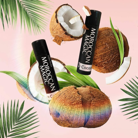 Organic Moroccan Magic Lip Balm 3 Pack  Pure Coconut Lip Balm Set  Chapsticks for Dry Lips  Made with Natural Argan Essential Oils Lip Moisturizer and Vitamin E  Smooth Application NonToxic