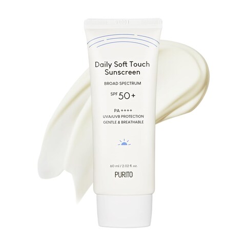 PURITODaily Soft Touch Sunscreen 60ml Face Sunscreen Oil Free UVA  UVB Protection Lightweight and Oil Free Korean Sunscreen For All Skin Type and Vegan  CrueltyFree
