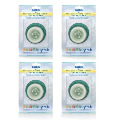 SpaLife Cooling Eye Pads  Korean Soothing Eye Pads for Dark Circles Puffy Eyes and Wrinkles  48 Pads with Fruit  Vegetable Extracts  Revitalizing Hydrating Eye Pads for Eye Treatment Cucumber