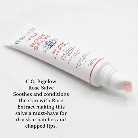 CO Bigelow Rose Salve Lip Balm Tubes 3 Pack All Purpose Salves Moisturizing for Chapped Lips and Dry Skin