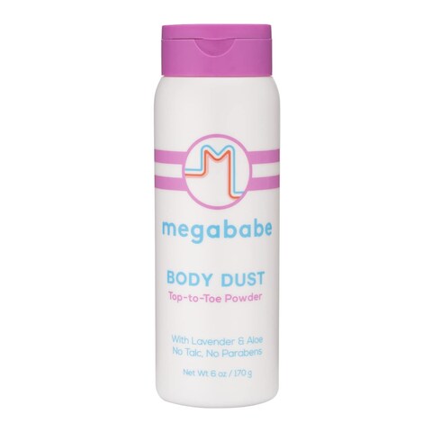 Megababe Sweat Absorbing Body Powder  Body Dust  with Lavender  Aloe  TalcFree All Natural  6 oz