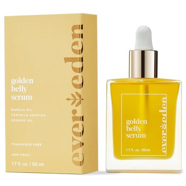 Evereden Golden Belly Serum 17 fl oz  Clean  Vegan Womens Belly Oil for Pregnancy and Postpartum  Clean Maternity Skincare  NonToxic Stretch Mark Oil