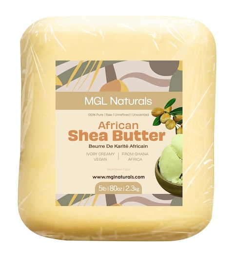 Raw African Shea Butter Ivory 5 lb bulk 100 Pure Raw and Unrefined Nourish and moisturize Use alone or DIY recipes From Ghana Africa 5 lb