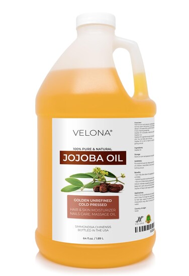 Jojoba Oil  64 Fl Oz  100 Pure and Natural  Golden Unrefined Cold Pressed Hexane Free  Moisturizing Face Hair Body Skin Care Stretch Marks Cuticles