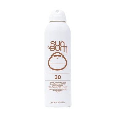 Sun Bum Mineral SPF 30 Sunscreen Spray  Vegan and Hawaii 104 Act Compliant Octinoxate  Oxybenzone Free Broad Spectrum Natural Sunscreen with UVAUVB Protection  6 oz