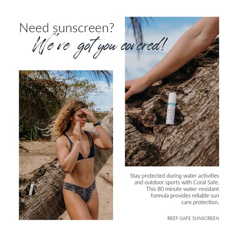 Reef Safe Sunscreen SPF 50 Facestick  Biodegradable Hawaii  Mexico Approve Zinc Vitamin E Oxybenzone  Octinoxate Free Water Resistant Natural Ingredients Made in USA by Coral Safe