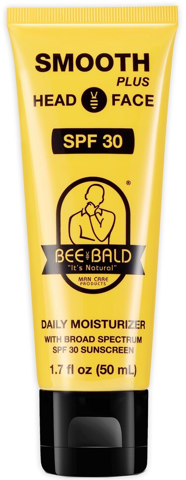 Bee Bald SMOOTH PLUS Daily Moisturizer with SPF 30 Broad Spectrum Sunscreen Tones Hydrates  Moisturizes While Protecting Skin From Harmful UVAUVB Rays 17 Fl Oz