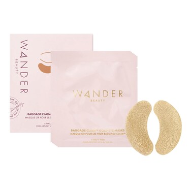 Wander Beauty Baggage Claim  Gold Foil Under Eye Patches For Dark Circles and Puffiness  Under Eye Mask Depuffs  Firms  Brightening Eye Mask for Under Eye Bags 6 Pairs