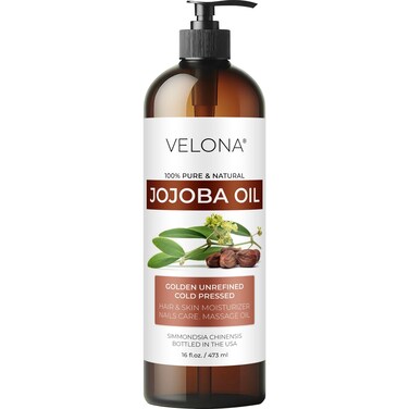 Jojoba Oil  16 fl oz  100 Pure and Natural  After Shower Body Oil  Golden Unrefined Cold Pressed Hexane Free