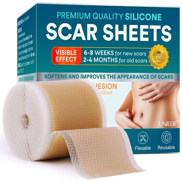 Silicone Scar Sheets Silicone Scar Tape16x 120 Roll300CM Silicone Tape for Scars Scar Tape for Surgical Scars Silicone Scar Strips for CSection Tummy Tuck Keloid and Surgical Scars