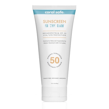 Reef Safe Sunscreen Travel Lotion SPF 50  Mexico  Hawaii 104 Reef Act Compliant Biodegradable Zinc Vitamin E Oxybenzone  Octinoxate Free Water Resistant Natural Ingredients by Coral Safe