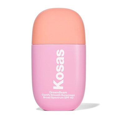 KosasDreamBeam Mineral Sunscreen SPF 40  Smooth Liquid Sun Protection for Face  Lightweight Makeup Base with Hyaluronic Acid Ceramides  Peptides  Subtle Radiant Finish 40 ml