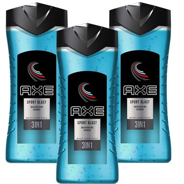 AXEBody Wash Men Sport Blast 3in1135 fl Pack of 3