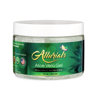 100 Pure  Organic Aloe Vera Gel Clinically tested  Dermatologist approved Hydrates  Heals Dry  Damaged Skin  Hair 12 Oz