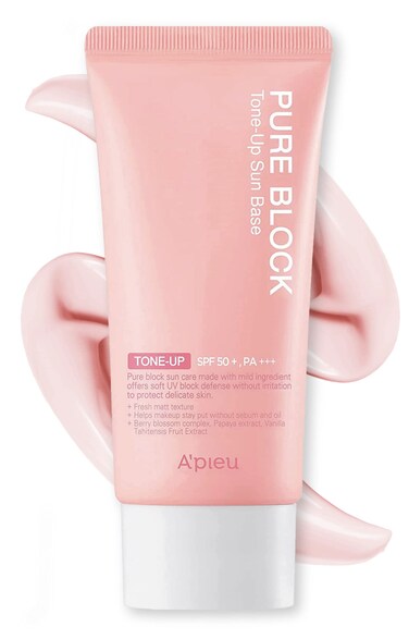 APIEUPure Block Tone Up Sunscreen Base SPF50PA 50ml  ToneUp Reef Safe Korean Sunscreen for Makeup Base