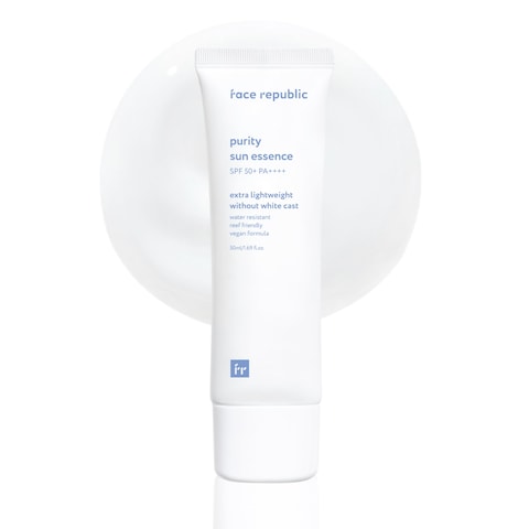 Face RepublicPurity Sun Essence 50mL  SPF50 PA  Vegan Certified Water Resistant  Reef Safe  No White cast  Nonsticky  CrueltyFree