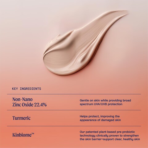 KinshipSelf Reflect Probiotic Moisturizing Sunscreen SPF 30 For Face  Lightweight 100 Mineral SPF for Sensitive Skin  Sheer Zinc Oxide Sunblock  Clean  Reef Safe  Vegan 175oz