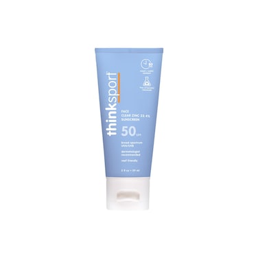 Thinksport Mineral Sunscreen SPF 50 Clear Zinc Oxide Sunscreen 2 Fl Oz Water Resistant Reef Safe Sunscreen Broad Spectrum UVAUVB Sun Screen