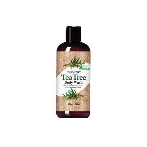 Chamuel Tea Tree Body Wash  Made With Natural Ingredients To Fights Itchy Skin Body Odor Athletes Foot Jock Itch  Toenails Issues  Organic Scented  Men  Women 118oz