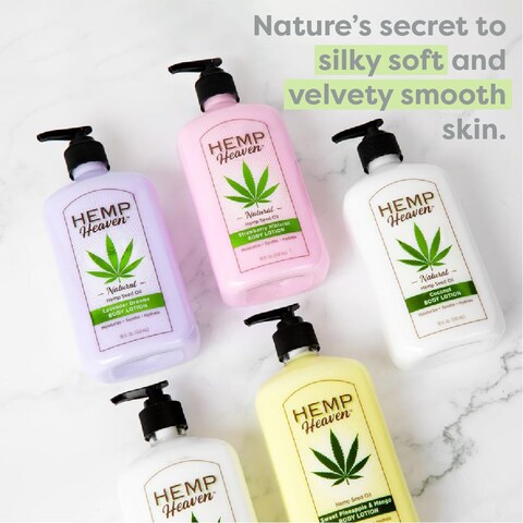 Moisturizing Body Lotion  Lavender dreams made with Natural Hemp Seed Oil For Men  Women18 Oz