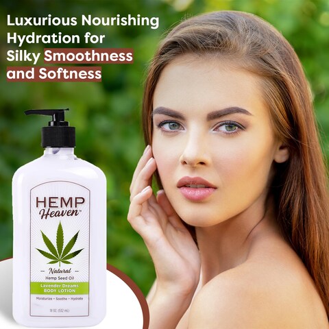 Moisturizing Body Lotion  Lavender dreams made with Natural Hemp Seed Oil For Men  Women18 Oz