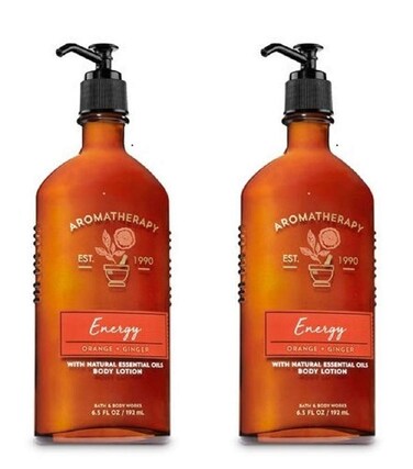 Bath  Body Works Aromatherapy Energy  Orange  Ginger Body Lotion 65 Fl Oz 2Pack