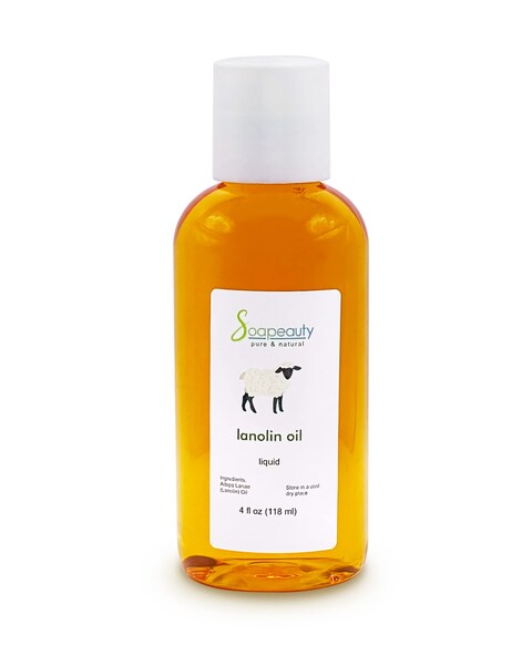 LANOLIN OIL Cold Pressed Unrefined  100 Natural Available in Bulk  Carrier for Essential Oils Face Skin Hair Moisturizer Soap Making  4 oz