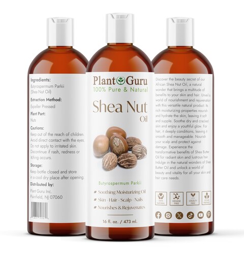 African Shea Nut Butter Oil 16 fl oz 100 Pure Natural Skin Face Hair Growth And Moisturizer DIY Body Butters Lotions Creams Lip Balm And Soap Making