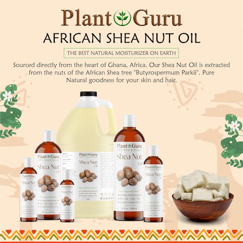 African Shea Nut Butter Oil 16 fl oz 100 Pure Natural Skin Face Hair Growth And Moisturizer DIY Body Butters Lotions Creams Lip Balm And Soap Making