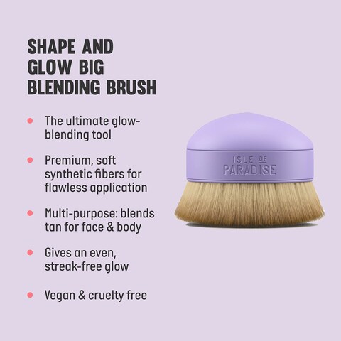 Isle of ParadiseShape and Glow Self Tan Blending Brush  Palm Sized Streak Free Applicator for Face and Body