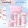 Sakura Travel Skincare Set for Teenage Girls  Face Routine Set for Women4 Piece Gentle Skin Cleaning  Care Travel Size Kit With Cleanser Toner sunscreen and Face Cream
