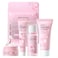 Sakura Travel Skincare Set for Teenage Girls  Face Routine Set for Women4 Piece Gentle Skin Cleaning  Care Travel Size Kit With Cleanser Toner sunscreen and Face Cream