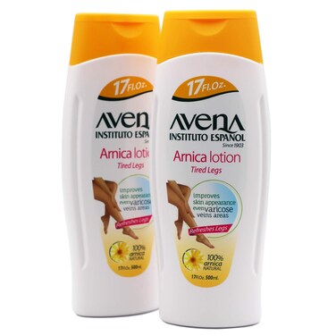 Avena Instituto Espaol Arnica Lotion Tired Legs Improves Skin Appearance Even Varicose Veins Areas Refreshes Legs 2Pack of 17 FL Oz each 2 Bottles