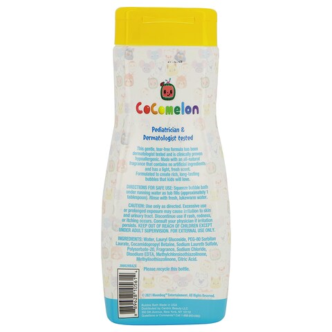 Cocomelon Bath Time 24oz Bubble Bath Soap  Light All Natural Scent
