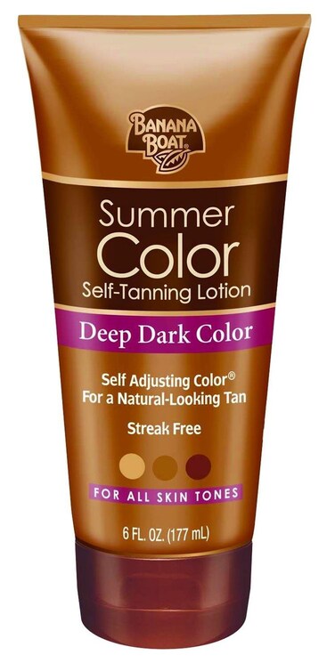 Banana Boat Summer Color Self Tanning Lotion 6oz  Deep Dark Color for All Skin Tones Self Tanner Lotion Gradual Tanning Lotion Sunless Tanning Lotion Banana Boat Self Tanner 6oz Pack of 3