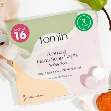 FOMIN Foaming Hand Soap Tablets 16 Count  Makes 128 fl oz 16 x 8 fl oz  Variety Pack Foaming Hand Soap Refills Sustainable Soap Tablets for Hands
