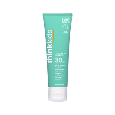 Thinkkids Mineral Sunscreen SPF 30 Clear Zinc Oxide Sunscreen 3 Fl Oz Natural Reef Safe Sunscreen for Kids Broad Spectrum UVAUVB Sun Screen