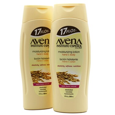 Avena Instituto Espaol Moisturizing Hand and Body Lotion Helps Moisture Soften and Nourish your skin 2pack Of 17 FL Oz 2 Bottles