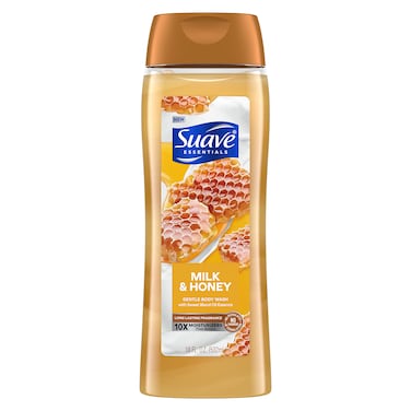 SuaveEssentials Gentle Body Wash With a Sweet Oil Blend Essence Milk  Honey Infused with Vitamin E  Honey Extract 18 oz