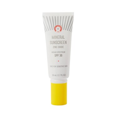 First Aid BeautyMineral Sunscreen  Zinc Oxide Broad Spectrum SPF 30  Sun Protection with no White Cast  17 oz