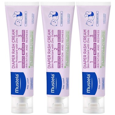 MustelaBaby Diaper Rash Cream 123  Skin Protectant with Zinc Oxide  Fragrance Free  Paraben Free  with 98 Natural Ingredients  Various Packaging