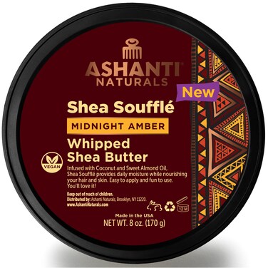 Scented Whipped Shea Butter  Unrefined Shea Butter from Ghana Coconut and Almond Oil  Creamy Moisturizing Soothing Midnight Amber Souffle 8 oz