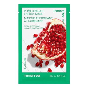 innisfreeEnergy Mask Hydrating and Soothing Serum Korean Sheet Mask Face Mask for Bright Glowing Skin